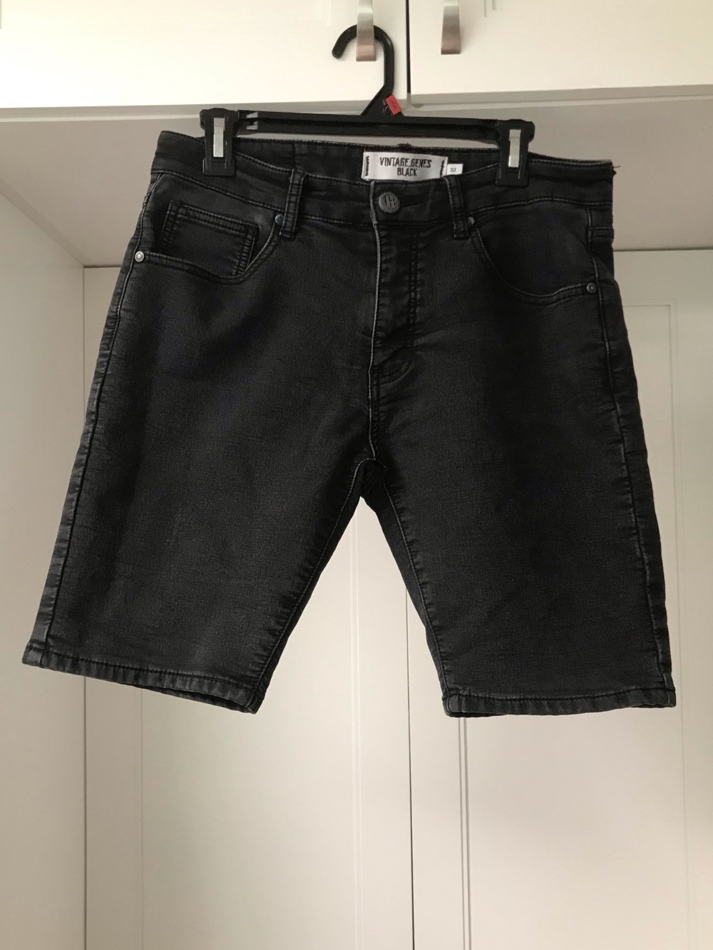 Men’s Vintage Genes Black Denim Shorts W32